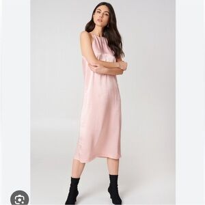 Samsoe Samsoe Elsa dress in silver pink, size M